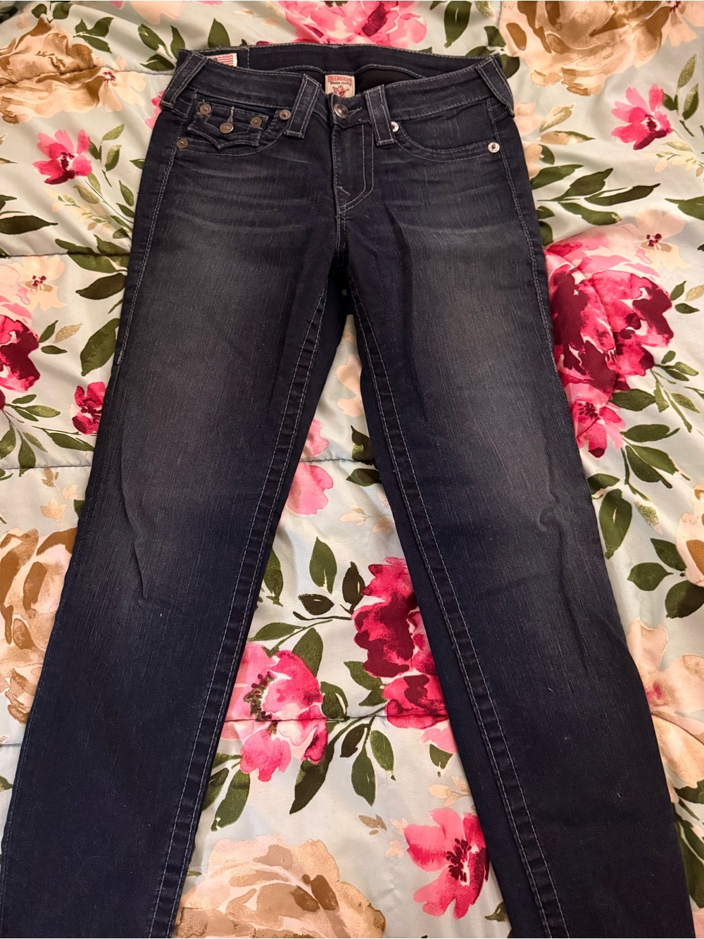 True Religion Dark Indigo Skinny Jeans - Picture 2 of 3